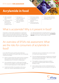 Acrylamide in food - European Food Safety Authority