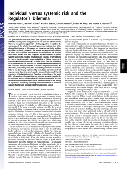 Individual versus systemic risk and the Regulator`s Dilemma