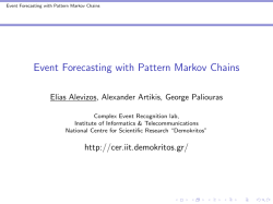 Event Forecasting with Pattern Markov Chains