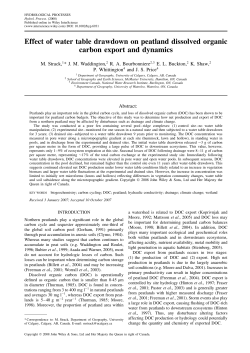 Effect of water table drawdown on peatland dissolved organic