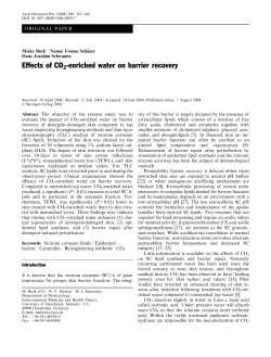 Effects of CO2-enriched water on barrier recovery