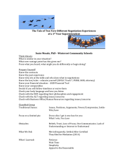 The Tale of Two Very Different Negotiation Experiences