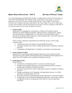 Setting Up Bright Space Project Teams
