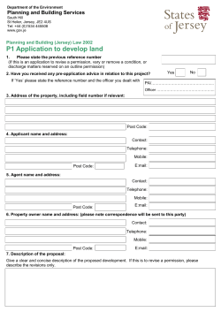 P1 Application to develop land