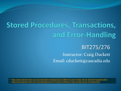 Stored Procedures