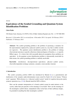 Equivalence of the Symbol Grounding and Quantum System