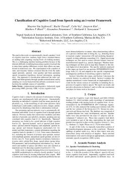 Classification of Cognitive Load from Speech using an i