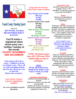 CenTX holds a registered skeet shoot every non