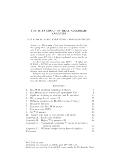 THE WITT GROUP OF REAL ALGEBRAIC VARIETIES - IMJ-PRG