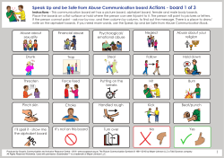 Action Communication boards - Speak Up and be Safe from Abuse