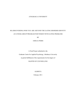 Beyond the Eating Disorder Identity, An 8