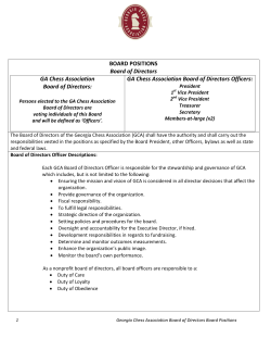 Board Positions - Georgia Chess Association