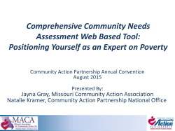 Comprehensive Commuity Needs Assessment web based Tool