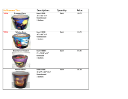 Halloween Tins: Description: Quantity: Price: