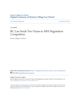 BC Law Sends Two Teams to ABA Negotiation Competition