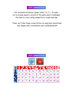 CC2--Lesson 5.2.4 Our textbook introduces a game called Ten O`s
