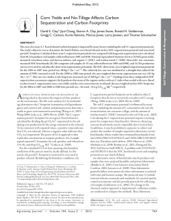 Corn Yields and No-Tillage Affects Carbon Sequestration and