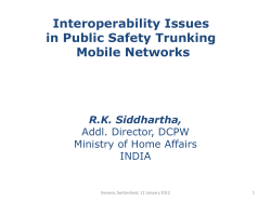 Interoperability Issues in Public Safety Networks
