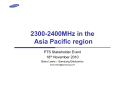 2300-2400MHz in the Asia Pacific region