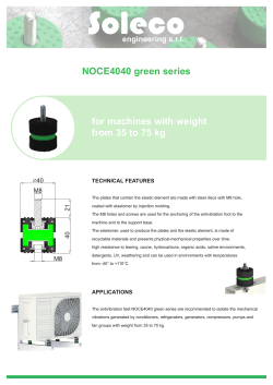 NOCE4040 green series for machines with weight from 35 to 75 kg