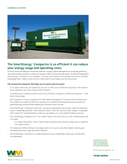 The SmartEnergySM Compactor is so efficient it can reduce your
