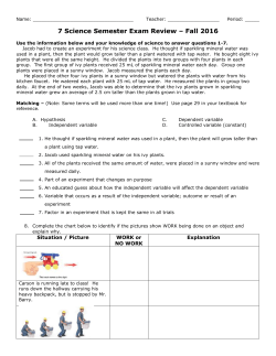 Final Exam Reviews - Spring Branch ISD