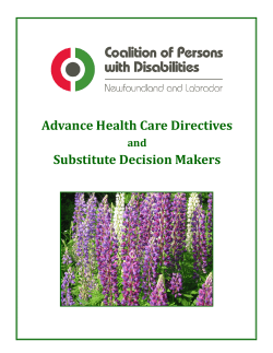 Advance Health Care Directives Substitute Decision Makers