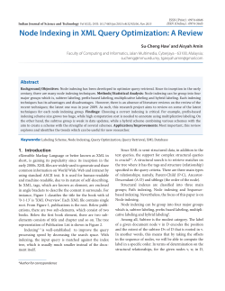 Node Indexing in XML Query Optimization