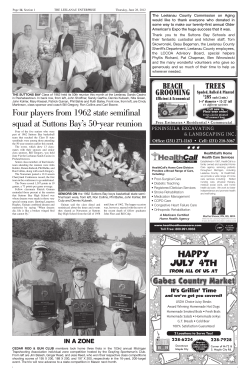 BEACH GROOMING TREES Four players from 1962 state semifinal