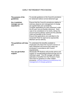 Early Retirement Provisions