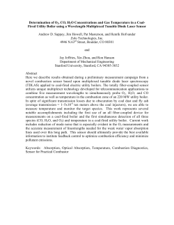 Determination of O2, CO, H2O Concentrations and Gas