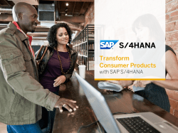 Consumer Products on SAP S/4HANA
