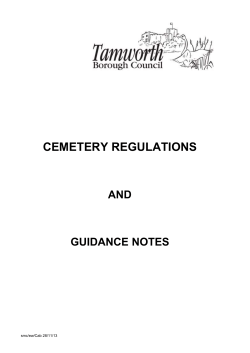 b9 siting of memorials - Tamworth Borough Council