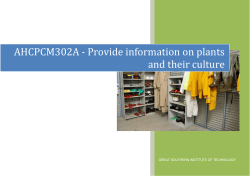 AHCPCM302A - Provide information on plants and their culture