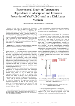 Experimental Study on Temperature Dependence of Absorption and