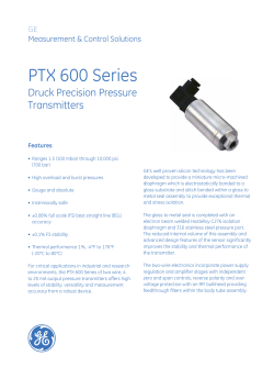 PTX 600 Data Sheet - GE Digital Solutions