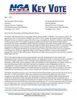 Key Vote Letter - NationalGrocers.org