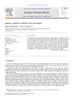 Ageing, cognitive abilities and retirement