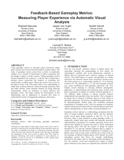 Feedback-based gameplay metrics: measuring player