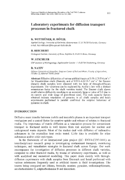 Laboratory experiments for diffusion transport