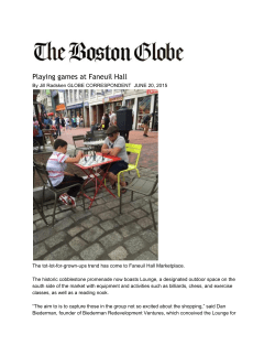 Playing games at Faneuil Hall