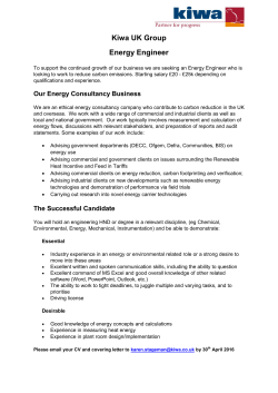 Kiwa UK Group Energy Engineer