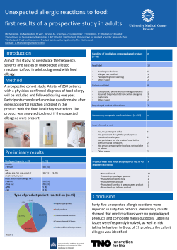 Unexpected allergic reactions to food