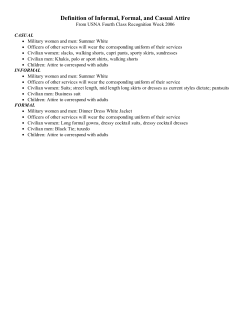 Definition of Informal, Formal, and Casual Attire