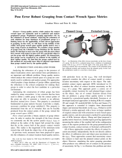 Pose Error Robust Grasping from Contact Wrench Space Metrics