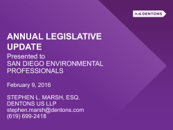 annual legislative update - San Diego Environmental Professionals