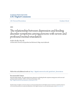 The relationship between depression and feeding disorder
