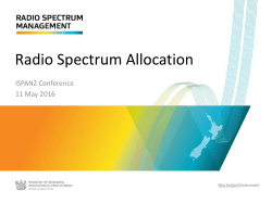 Radio Spectrum Allocation