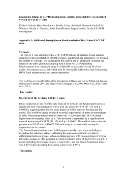 Examining fatigue in COPD: development, validity and reliability of a