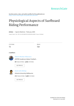 Physiological Aspects of Surfboard Riding